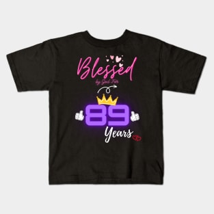 Blessed by God For 89 Years Old 89th Birthday Gift For Women Kids T-Shirt